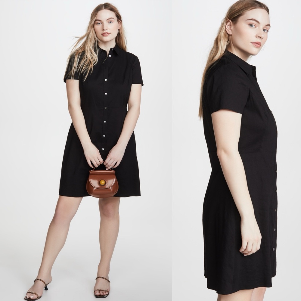 Theory Short Sleeve Button Down Dress